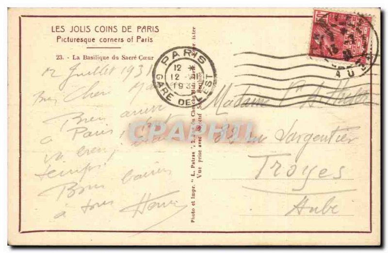 Paris - 18 - Le Sacre Coeur - Old Postcard