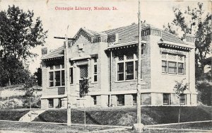 J22/ Nashua Iowa Postcard c1910 Carnegie Library Building 151