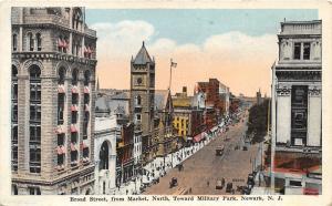 Newark New Jersey~Broad Street North @ Market~St Patrick's Cathedral~1920s PC