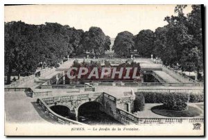 Postcard Old Nimes The Fountain Gardens