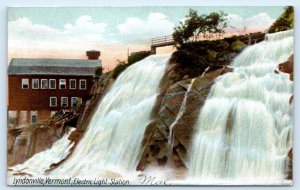 LYNDONVILLE, VT Vermont ~ELECTRIC LIGHT STATION 1900s Caledonia County  Postcard