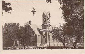 Kansas Larned Presbyterian Church Real Photo