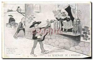 Old Postcard The serenade of & # 39Hidalho Alfonso XIII