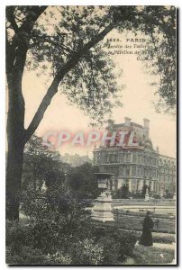 Old Postcard Paris Tuileries Garden and Rohan Pavilion