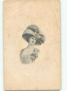 Divided-Back PRETTY WOMAN Risque Interest Postcard AA8257