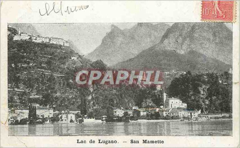 Postcard Old Lake Lugano San Mamette