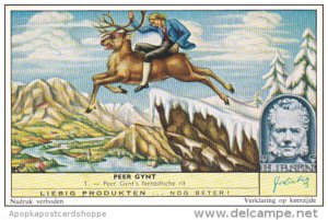 Liebig Trade Card s1733 Peer Gynt No 1 Peer Gynt's Fantastische rit