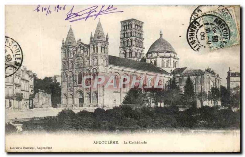 Old Postcard Angouleme The Cathedral