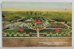 West Chester Pa HOOPES BRO & THOMAS CO Grounds and Greenhouses Postcard O18