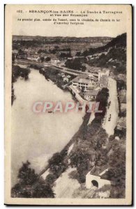 Old Postcard Besancon Doubs Bains Tarragnoz overlooking Besancon