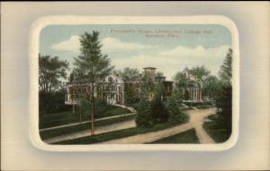 Amherst MA Amherst College Pres House Library & College Hall c1910 Postcard