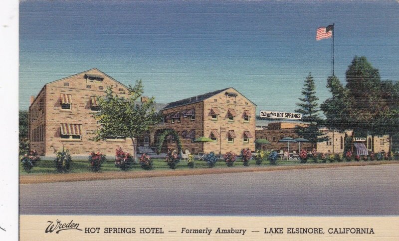 California Lake Elsinore Wreden Hot Springs Hotel Curteich sk4918