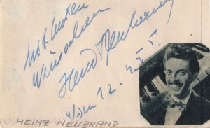 Heinz Neubrand Austrian Pianist Else Macha Opera 2x Signed Autograph s