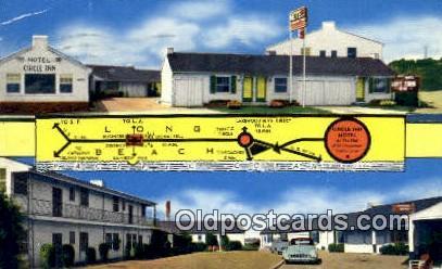 Circle Inn Motel, Long Beach, CA, USA Motel Hotel Postcard Post Card Old Vint...