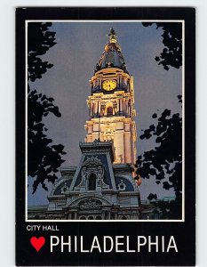 Postcard Striking View of City Hall Tower Philadelphia Pennsylvania USA