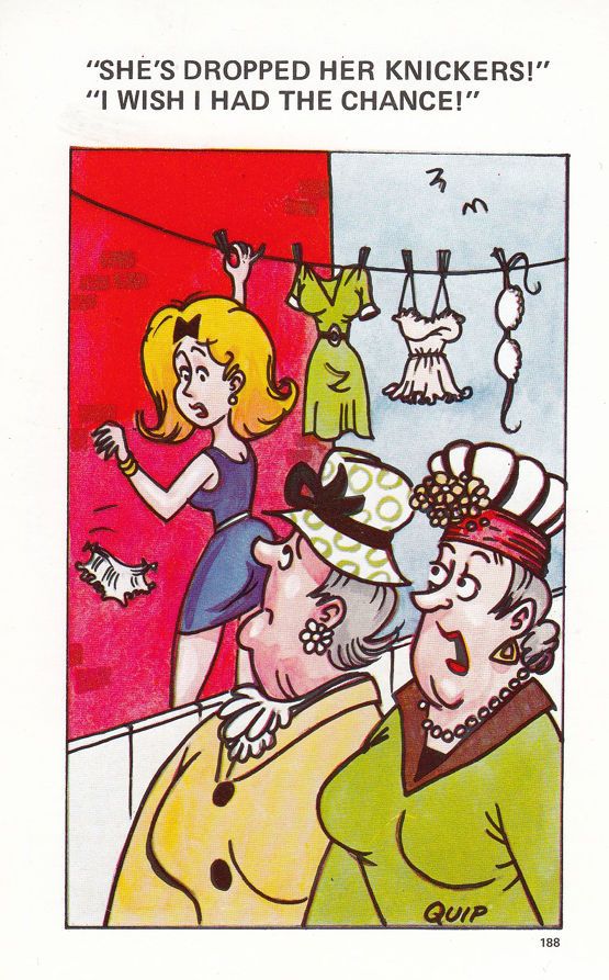 Lady Drops Her Knickers On Washing Line Risque S Comic Humour Postcard Topics Humour