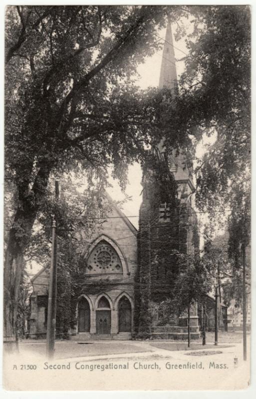 MA   GREENFIELD   2ND CONGREGATIONAL CHURCH postcard