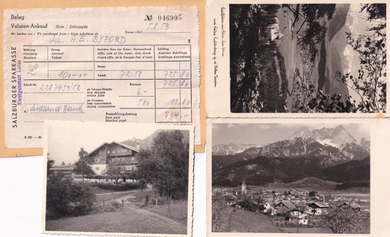 Salzberg Hotel Beleg Salzburger Receipt Photo Postcard