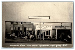 Claremore Oklahoma OK RPPC Diarama Room Will Rogers Memorial c1940's Vintage