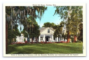 Windy Hill Manon Natchez Miss. Mississippi Postcard