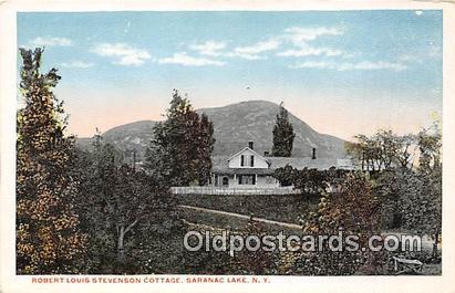 Saranac Lake Ny Usa Postcard Post Card Robert Louis Stevenson