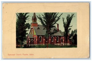 Payette Idaho ID Postcard Episcopal Church Exterior Scene 1915 Trees Vintage