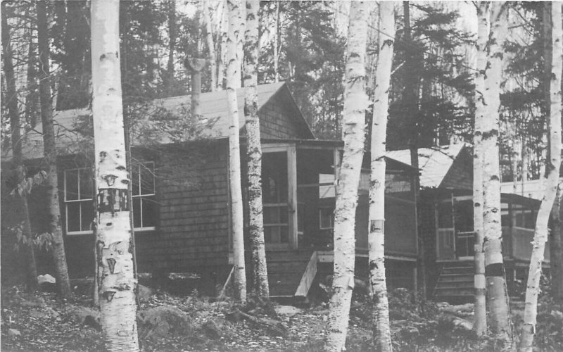 Postcard RPPC 1920s Maine Jackman Henderson's Camps Big Wood Lake ME24-2205