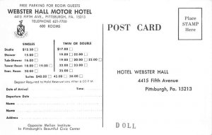 Webster Hall Motor Hotel  Pittsburgh, Pennsylvania PA