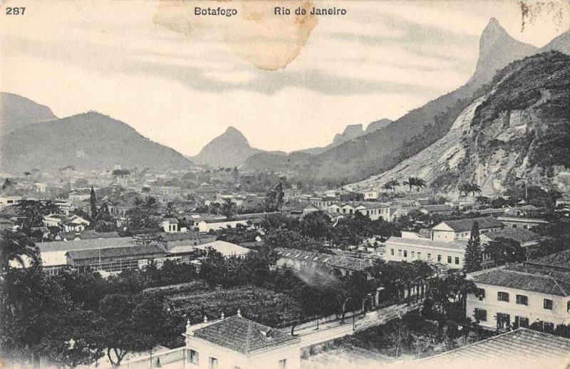 Rio de Janeiro  Brazil Botafogo Birds Eye View Antique Postcard J63044