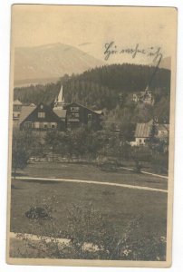 Poland 1924 Used Postcard Giant Mountains Karpacz Germany Krummhubel Church