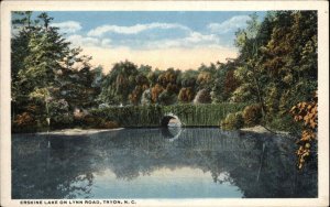 Tryon North Carolina NC Erskine Lake Lynn Road Vintage Postcard