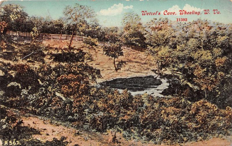 E78/ Wheeling West Virginia Postcard 1912 Wetzel's Cave Entrance