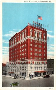 Maryland Hagerstown Hotel Alexander 1937 Curteich