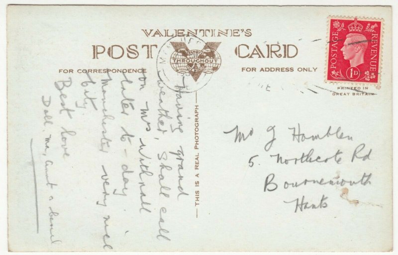 Manchester; Piccadilly RP PPC, By Valentines, No 216352, 1937 PMK 