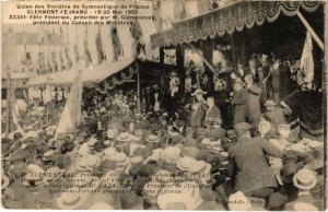 CPA Union des Soc de Gymnastique Clermont-Ferrand 1907 Clemenceau (1274261)