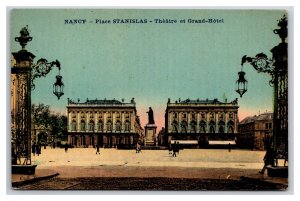 Place Stanislaus Theatre et Grand Hotel Nancy France UNP DB Postcard F22