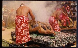 HAWAII Cooking Luau Pig unused 1950's