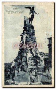 Old Postcard Torino Commemorative Monumento del Traforo del Freyus