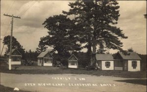 Searsport ME Tourist Inn Cabins & Cars c1920s Real Photo Postcard