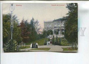 482534 1911 year POLAND Misdroy Miedzyzdroje Spa park with monument postcard