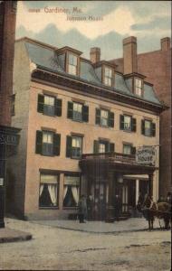 Gardiner ME Johnson House c1910 Postcard