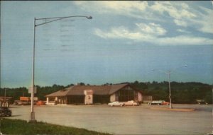 West Virginia Turnpike Glass House Restaurant Postcard