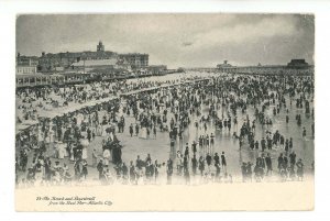 NJ - Atlantic City. Beach & Boardwalk from the Steel Pier ca 1905