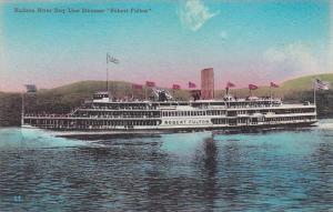 Hudson River Day Line Steamer Robert Fulton Albertype