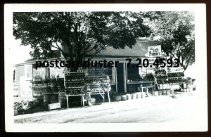 h4010 - ROUGEMONT Quebec 1930s Au Pays des Pommes Store. Real Photo Postcard