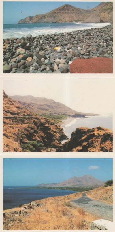 Ilha De Santiago Cape Verde Africa Rocks 3x Water Views Postcard s