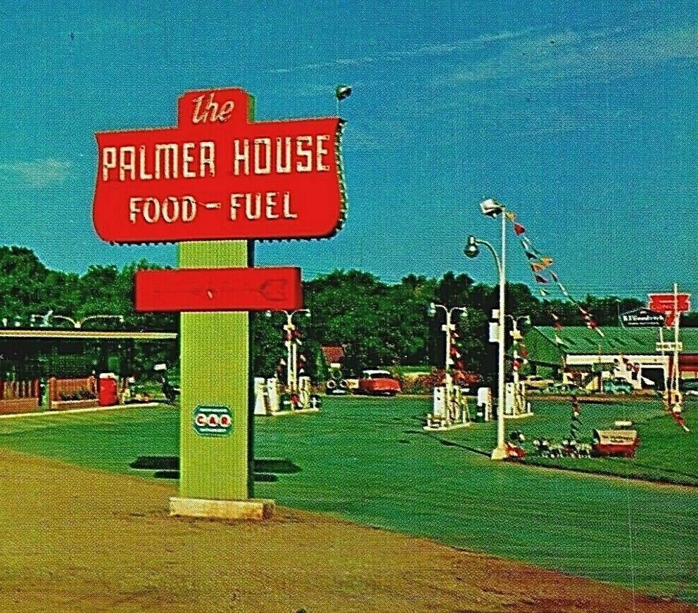 Palmer Maison Restaurant Conoco Station Sioux Chutes SD Unp Vtg Chrome