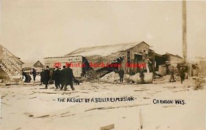 WI, Crandon, Wisconsin, RPPC, Kempf Mill, 1908 Boiler Explosion Disaster Damage