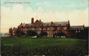 Canada St Andrew's College Toronto Vintage Postcard C203