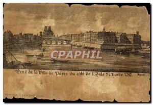 Paris Old Postcard From the side of the & # 1750 Notre Dame 39Isle